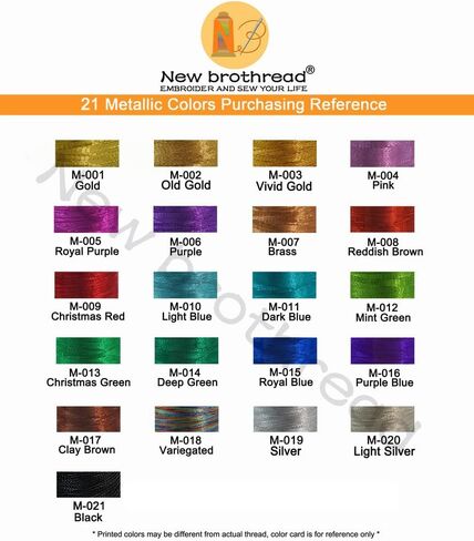 New brothread 20 Assorted Colors Metallic Embroidery Machine Thread Kit in Kuwait