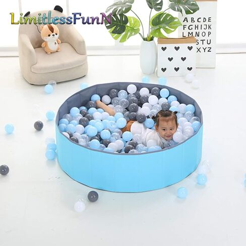LimitlessFunN Kids Ball Pit Foldable Double Layer Oxford Cloth Play Ball Pool with Storage Bag (Balls Not Included) Playpen for Baby Toddlers (32 Inch, Small, Pink) in Kuwait