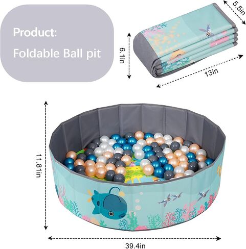 LimitlessFunN Kids Ball Pit Foldable Double Layer Oxford Cloth Play Ball Pool with Storage Bag (Balls Not Included) Playpen for Baby Toddlers (32 Inch, Small, Pink) in Kuwait
