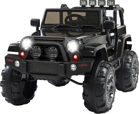 Best Choice Products Kids 12V Ride On Truck, Battery Powered Toy Car w/Spring Suspension, Remote Control, 3 Speeds, LED Lights, Bluetooth - Pink in Saudi Arabia