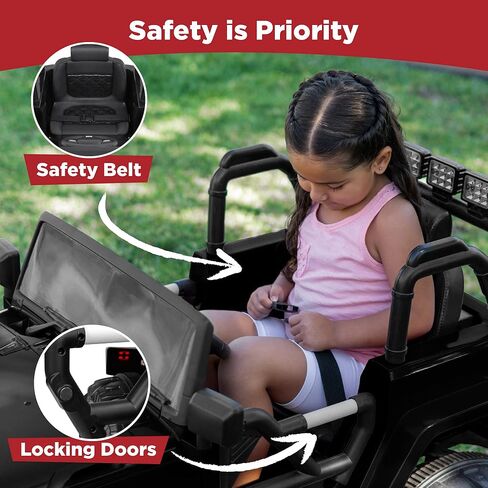 Best Choice Products Kids 12V Ride On Truck, Battery Powered Toy Car w/Spring Suspension, Remote Control, 3 Speeds, LED Lights, Bluetooth - Pink in Saudi Arabia