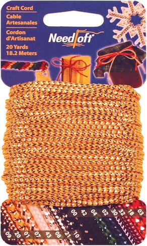 Needloft Novelty Craft Cord, 20-Yard, Metallic Gold in Kuwait