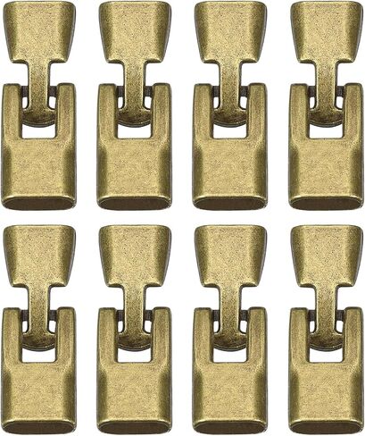 uxcell 8 Sets Silver Alloy Bracelet Flat Buckle Clasps, 35mm Clasps Leather Cord End Cap Connector for DIY Flat Leather Bracelet Jewelry Making in Saudi Arabia