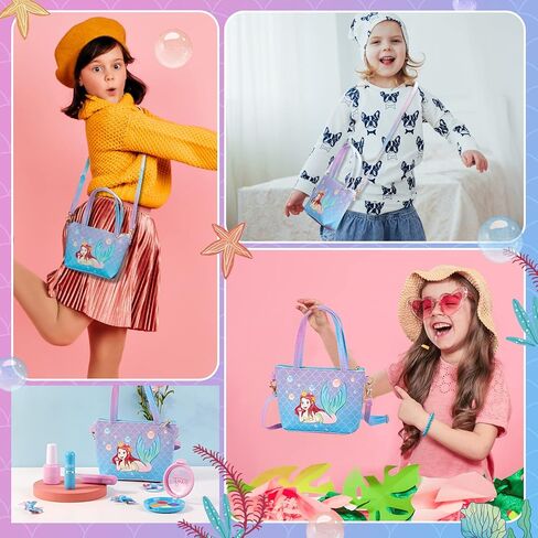 مجموعات مكياج Loyo Girls Pretend Play، مجموعات مكياج وهمية مع حقيبة مستحضرات تجميل لهدايا عيد ميلاد الفتيات الصغيرات، مجموعة مكياج ألعاب مستحضرات التجميل للأطفال للفتيات الصغيرات بعمر 3 و4 و5 (ليست مكياج حقيقي) in Kuwait