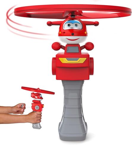 Super Wings High Flying Jett, Airplane Toy Figure & Launcher, Fly Over 20 Feet, Toys for 3+ Years Old Boys and Girls, Best Birthday Gifts for Kids in Saudi Arabia