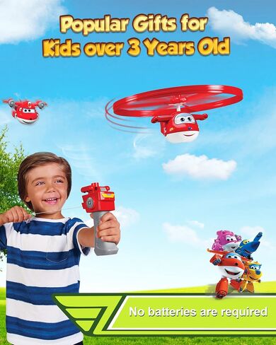 Super Wings High Flying Jett, Airplane Toy Figure & Launcher, Fly Over 20 Feet, Toys for 3+ Years Old Boys and Girls, Best Birthday Gifts for Kids in Saudi Arabia