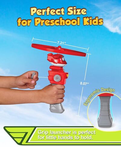 Super Wings High Flying Jett, Airplane Toy Figure & Launcher, Fly Over 20 Feet, Toys for 3+ Years Old Boys and Girls, Best Birthday Gifts for Kids in Saudi Arabia