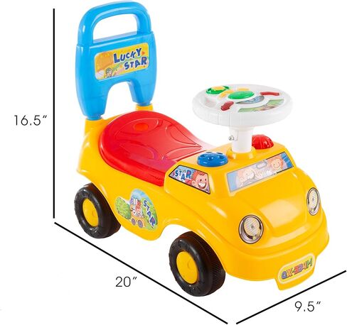 سيارة دفع للأطفال من ليل رايدر - مشاية سيارة سكوت آند رايد مع عجلة قيادة وأضواء وأصوات وموسيقى للرضع والأطفال الصغار - ألعاب تعلم المشي، متعددة الألوان in Kuwait