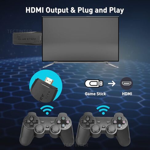 وحدة تحكم ألعاب ريترو - وحدة تحكم ألعاب فيديو Vaomon، مدمجة في أكثر من 20,000 لعبة كلاسيكية، مخرج HDMI 4K Game Stick للتلفزيون، وحدات تحكم لاسلكية مزدوجة 2.4 جيجا 9 محاكيات، للأطفال in Kuwait