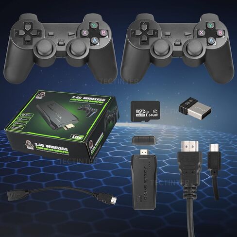 وحدة تحكم ألعاب ريترو - وحدة تحكم ألعاب فيديو Vaomon، مدمجة في أكثر من 20,000 لعبة كلاسيكية، مخرج HDMI 4K Game Stick للتلفزيون، وحدات تحكم لاسلكية مزدوجة 2.4 جيجا 9 محاكيات، للأطفال in Kuwait