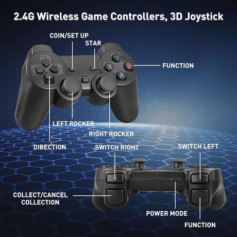 وحدة تحكم ألعاب ريترو - وحدة تحكم ألعاب فيديو Vaomon، مدمجة في أكثر من 20,000 لعبة كلاسيكية، مخرج HDMI 4K Game Stick للتلفزيون، وحدات تحكم لاسلكية مزدوجة 2.4 جيجا 9 محاكيات، للأطفال in Kuwait