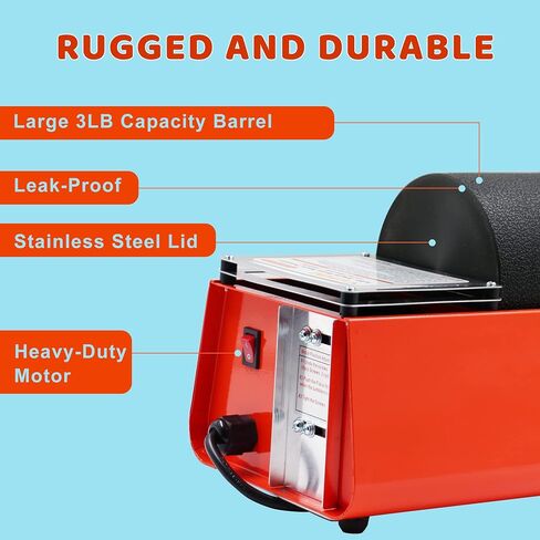 VIYUKI Christmas Professional Electric Kids Rock Stone Tumbler Kit 3LB Rock Polisher - طقم بهلوان صخري كامل مع بهلوان متين وصخور وحصباء ومجموعة العلوم الجذعية التعليمية للأطفال من جميع الأعمار in Kuwait