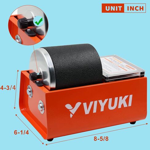 VIYUKI Christmas Professional Electric Kids Rock Stone Tumbler Kit 3LB Rock Polisher - طقم بهلوان صخري كامل مع بهلوان متين وصخور وحصباء ومجموعة العلوم الجذعية التعليمية للأطفال من جميع الأعمار in Kuwait