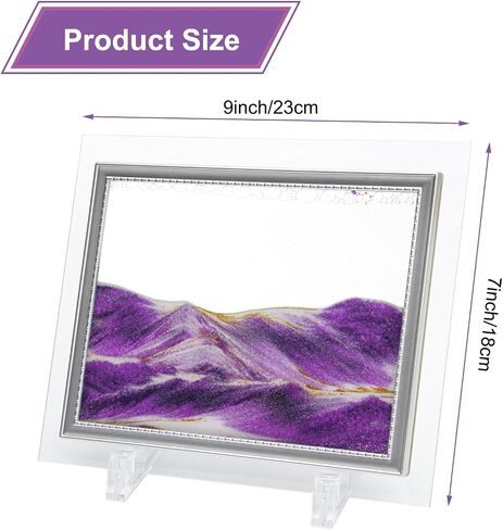 Coitak Moving Sand Art Picture, Dynamic Sand Picture, Desktop Sand Art for Home Decor and Office, Small Size 7"x5(Blue) in Kuwait