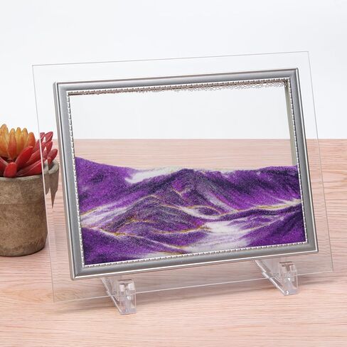 Coitak Moving Sand Art Picture, Dynamic Sand Picture, Desktop Sand Art for Home Decor and Office, Small Size 7"x5(Blue) in Kuwait