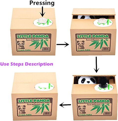 ALIMITOPIA Saving Money Box,Vocal Mischief Stealing Coin Piggy Bank Coin Storage Pot (Cartoon Cat) in Kuwait