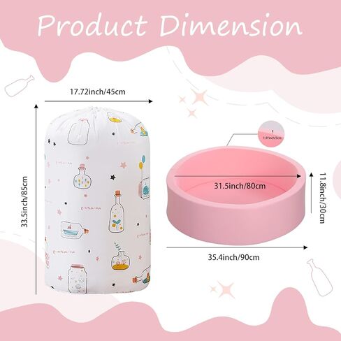 qonmpcvu رغوة الكرة حفرة، 36 ''x 12'' حفر الكرة للأطفال الصغار، رغوة الكرة حفرة للأطفال الصغار، لينة جولة كيدي طفل روضة الكرة بركة للأطفال، هدية مثالية للأطفال في الداخل والخارج لا كرات in Kuwait