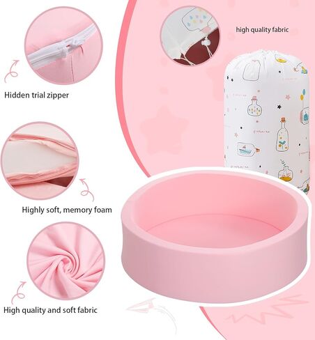 qonmpcvu رغوة الكرة حفرة، 36 ''x 12'' حفر الكرة للأطفال الصغار، رغوة الكرة حفرة للأطفال الصغار، لينة جولة كيدي طفل روضة الكرة بركة للأطفال، هدية مثالية للأطفال في الداخل والخارج لا كرات in Kuwait