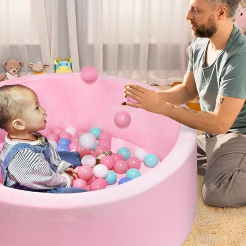 qonmpcvu رغوة الكرة حفرة، 36 ''x 12'' حفر الكرة للأطفال الصغار، رغوة الكرة حفرة للأطفال الصغار، لينة جولة كيدي طفل روضة الكرة بركة للأطفال، هدية مثالية للأطفال في الداخل والخارج لا كرات in Kuwait