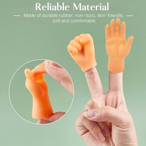 18 قطعة من الأيدي الصغيرة للأصابع، دمى أصابع مطاطية صغيرة ألعاب يدوية مصغرة واقعية للأطفال، عرض الدمى، هدايا حفلات الهالوين (5 أنماط) in Kuwait
