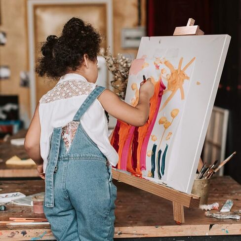 Miratuso Art Easel (عبوتان) حامل رسم على شكل حرف A، حامل عرض خشبي يحمل قماشًا يصل ارتفاعه إلى 22 بوصة، حامل طاولة محمول وحامل لافتات، حامل سفر قابل للطي، سهل الحمل in Kuwait
