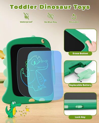 KOKODI ألعاب فتاة صغيرة لعمر 3 4 5 6 7 8 سنوات، لوحة رسم ملونة 8.5 بوصة ألعاب تعليمية للفتيات من سن 4 إلى 5 سنوات، هدايا عيد الميلاد للأطفال يونيكورن باللون الوردي in Kuwait