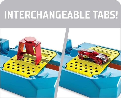 Hot Wheels Track Builder Unlimited Stunt Crash Box Play Set with 18 Building Components in Storage Box with Lid & One 1:64 Scale Hot Wheels Car, Awesome Gift for Kids 6 to 12 Years Old in Saudi Arabia