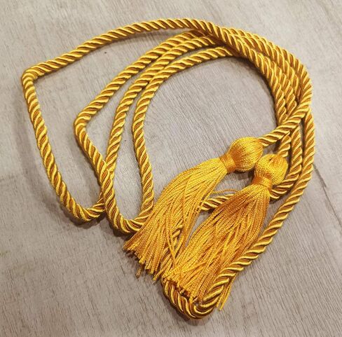 HEPNA Handmade Graduation Honor Cords, 2 PCS 68 Inch, (Black and Gold, 2 PCS) in Kuwait