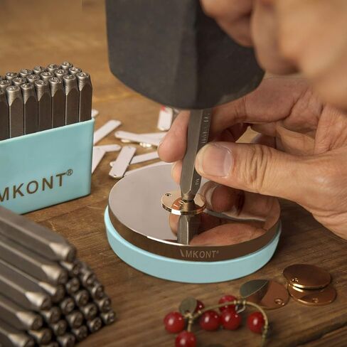 ختم معدني رقم وحرف 3 مم من Imkont 1/8 بوصة مع مجموعة مكعبات معدنية (A-Z & a-z & 0-9 & المعادن مقعد وطابعة Jig) in Kuwait