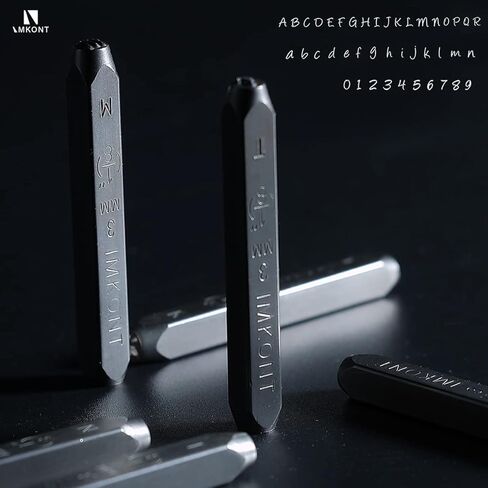 ختم معدني رقم وحرف 3 مم من Imkont 1/8 بوصة مع مجموعة مكعبات معدنية (A-Z & a-z & 0-9 & المعادن مقعد وطابعة Jig) in Kuwait