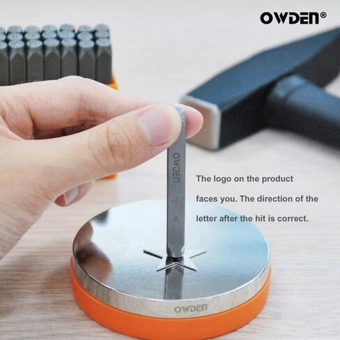 اودين مجموعة خرامة حروف معدنية كبيرة احترافية (1/8 انش - 3 ملم)، خرامة ختم المجوهرات مع مجموعة مكعبات من الستيل، مجموعة ختم حروف معدنية لصنع المجوهرات. in Kuwait