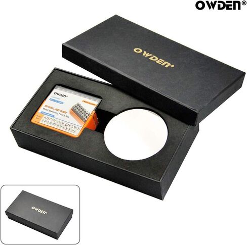 اودين مجموعة خرامة حروف معدنية كبيرة احترافية (1/8 انش - 3 ملم)، خرامة ختم المجوهرات مع مجموعة مكعبات من الستيل، مجموعة ختم حروف معدنية لصنع المجوهرات. in Kuwait