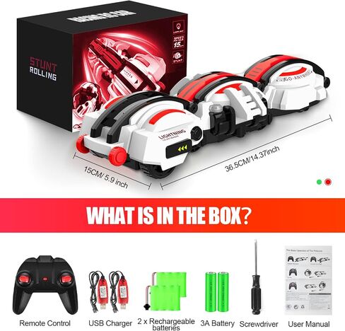 BAZADER 360° Stunt Remote Control Car with LED Lights in Kuwait
