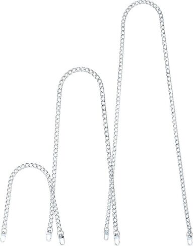 Waydress Replacement Purse Chain Strap Flat Chains Iron Bag Chains Shoulder Straps Purse Link Chains, with Metal Slide Hook Buckles for DIY Handbags Craft, 47.2'' 31.5'' 15.7'' (Gold,Classic Style) in Kuwait