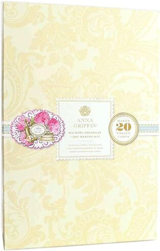 مجموعة صنع بطاقات عيد الميلاد الهزاز من آنا جريفين - مستلزمات صناعة البطاقات DIY للبالغين - دعوة عيد ميلاد ، معايدة عيد ميلاد - تصنع 20 بطاقة - 13 سم × 19 سم in Kuwait