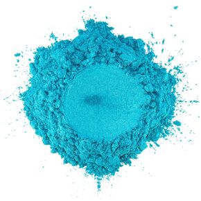 1 oz - Aqua Blue Mica Powder - Cosmetic Grade - 25 Colors Available, Use for Cosmetics, Slime, Candles, Paints, Bath Bombs, Epoxy Resin, Soap, Clay, Nail Art, Jewelry (Aqua) in Saudi Arabia
