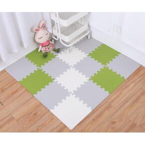 Enovoe - Floor Mats for Kids - Baby Play Foam Mats -Play Pads for Floor - Kids Floor Mats - Interlocking Foam Tiles for Kids - Puzzle Piece Floor Mat - Puzzle Mats for Floor (12" x 12")