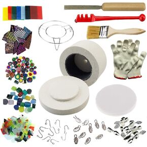 WICAND 15pcs Professional Microwave Kiln Kits for DIY Making Jewelry Fusing Glass Tools Set in Kuwait