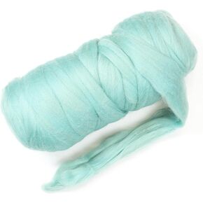 Colored Natural Wool roving, 1 lb. Best Wool for Needle Felting, Wet Felting, handcrafts and Spinning. (Total Black, 1 lb) in Kuwait