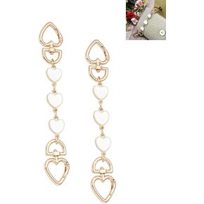 SONGKISSZQ Purse Chain,Bag Extender Purse Chain Strap for Women Crossbody Bags Purse Shoulder Belt Chain (2Pcs Pink Strawberry Heart)