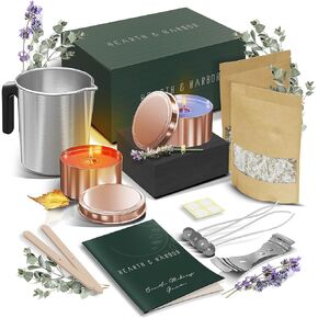 Hearth & Harbor Soy Candle Making Kit for Adults & Kids, Candle Making Supplies, DIY Candle Making Kit for Beginners, Natural Soy Wax Candle Making Kits - Complete Candle Kit, 12 Lbs