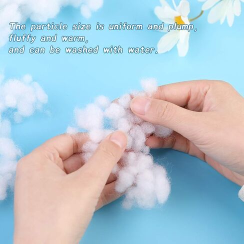 ZMAAGG 100 جرام حشوة ألياف فاخرة، ألياف بوليستر بيضاء، ألياف بوليستر معاد تدويرها، حشوة وسادة من البوليستر، حشوة وسادة، مشاريع الديكور المنزلي in Kuwait
