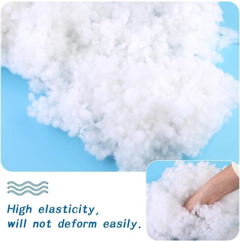 ZMAAGG 100 جرام حشوة ألياف فاخرة، ألياف بوليستر بيضاء، ألياف بوليستر معاد تدويرها، حشوة وسادة من البوليستر، حشوة وسادة، مشاريع الديكور المنزلي in Kuwait