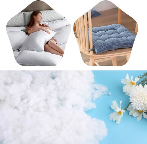 ZMAAGG 100 جرام حشوة ألياف فاخرة، ألياف بوليستر بيضاء، ألياف بوليستر معاد تدويرها، حشوة وسادة من البوليستر، حشوة وسادة، مشاريع الديكور المنزلي in Kuwait