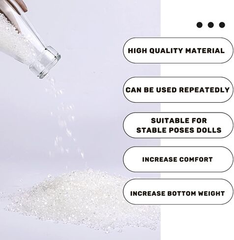 Jmuiiu 100g/3.52oz Poly Pellets, Weighted Beads Stuffing in Kuwait