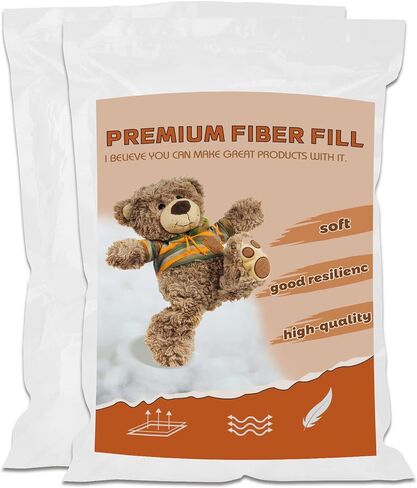 1000g/35.27OZ Polyester Fiberfill Stuffing, Fiber Fill Stuffing, Recycled Premium Polyester Fiber, High Resilience Fiber Fill Stuffing, Pillow Stuffing, Cushions Stuffing DIY Crafts in Kuwait