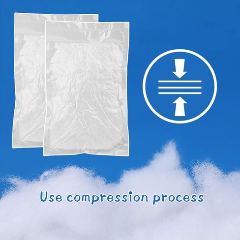 1000g/35.27OZ Polyester Fiberfill Stuffing, Fiber Fill Stuffing, Recycled Premium Polyester Fiber, High Resilience Fiber Fill Stuffing, Pillow Stuffing, Cushions Stuffing DIY Crafts in Kuwait