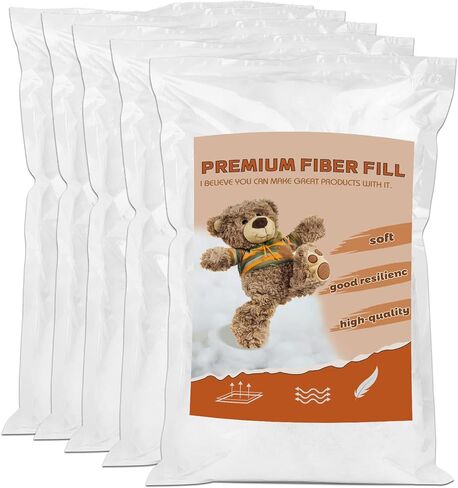 1000g/35.27OZ Polyester Fiberfill Stuffing, Fiber Fill Stuffing, Recycled Premium Polyester Fiber, High Resilience Fiber Fill Stuffing, Pillow Stuffing, Cushions Stuffing DIY Crafts in Kuwait