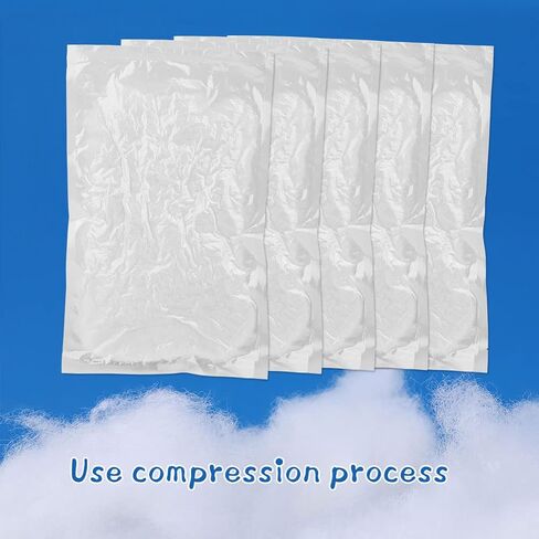 1000g/35.27OZ Polyester Fiberfill Stuffing, Fiber Fill Stuffing, Recycled Premium Polyester Fiber, High Resilience Fiber Fill Stuffing, Pillow Stuffing, Cushions Stuffing DIY Crafts in Kuwait