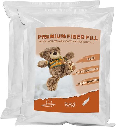 1000g/35.27OZ Polyester Fiberfill Stuffing, Fiber Fill Stuffing, Recycled Premium Polyester Fiber, High Resilience Fiber Fill Stuffing, Pillow Stuffing, Cushions Stuffing DIY Crafts in Kuwait